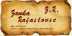 Žanka Rafailović vizit kartica